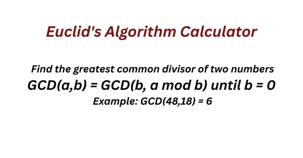 Euclid's Algorithm Calculator