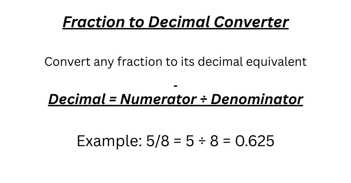 Fraction to Decimal Converter