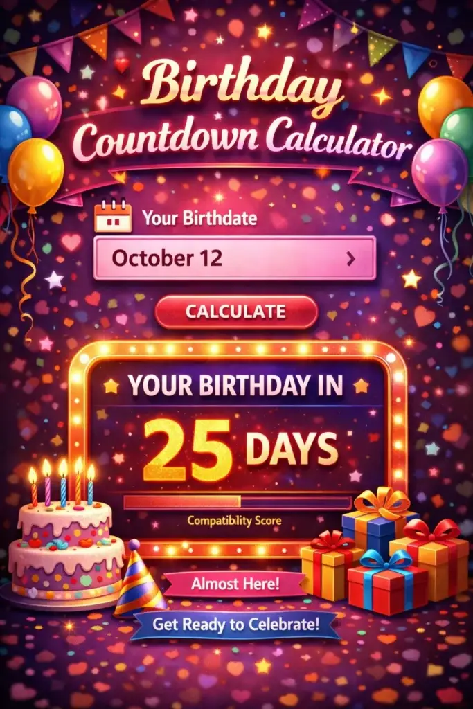 birthday countdown timer